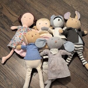 Adorable Plush Doll Set with Animal Friends